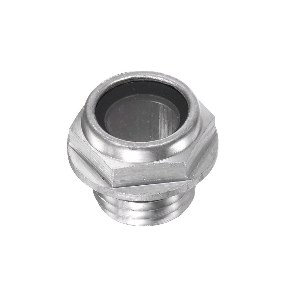 Air Compressor Oil Level Gauge Sight Glass M14x1.5mm Male Thread Aluminum