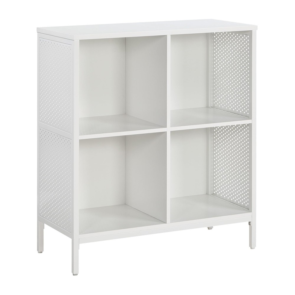 Modern 2-Shelf & 4-Cube Storage Bookcase for Stylish Organization-image