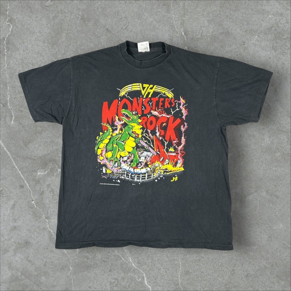 Vintage Van Halen Monsters Of Rock 1988 Size XL Single Stitch Reprint T-Shirt