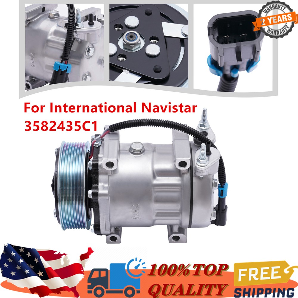 AC Compressor 4418 Sanden Type A/C Clutch 3582435C1 For International Navistar