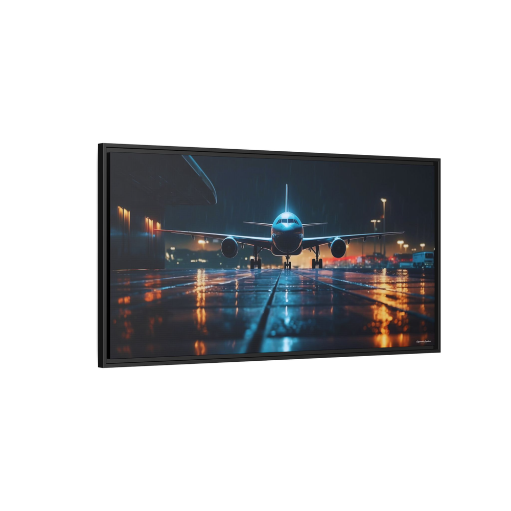Panoramic Aviation Jet Plane Wooden Framed Canvas Wall Art for Home Decor  