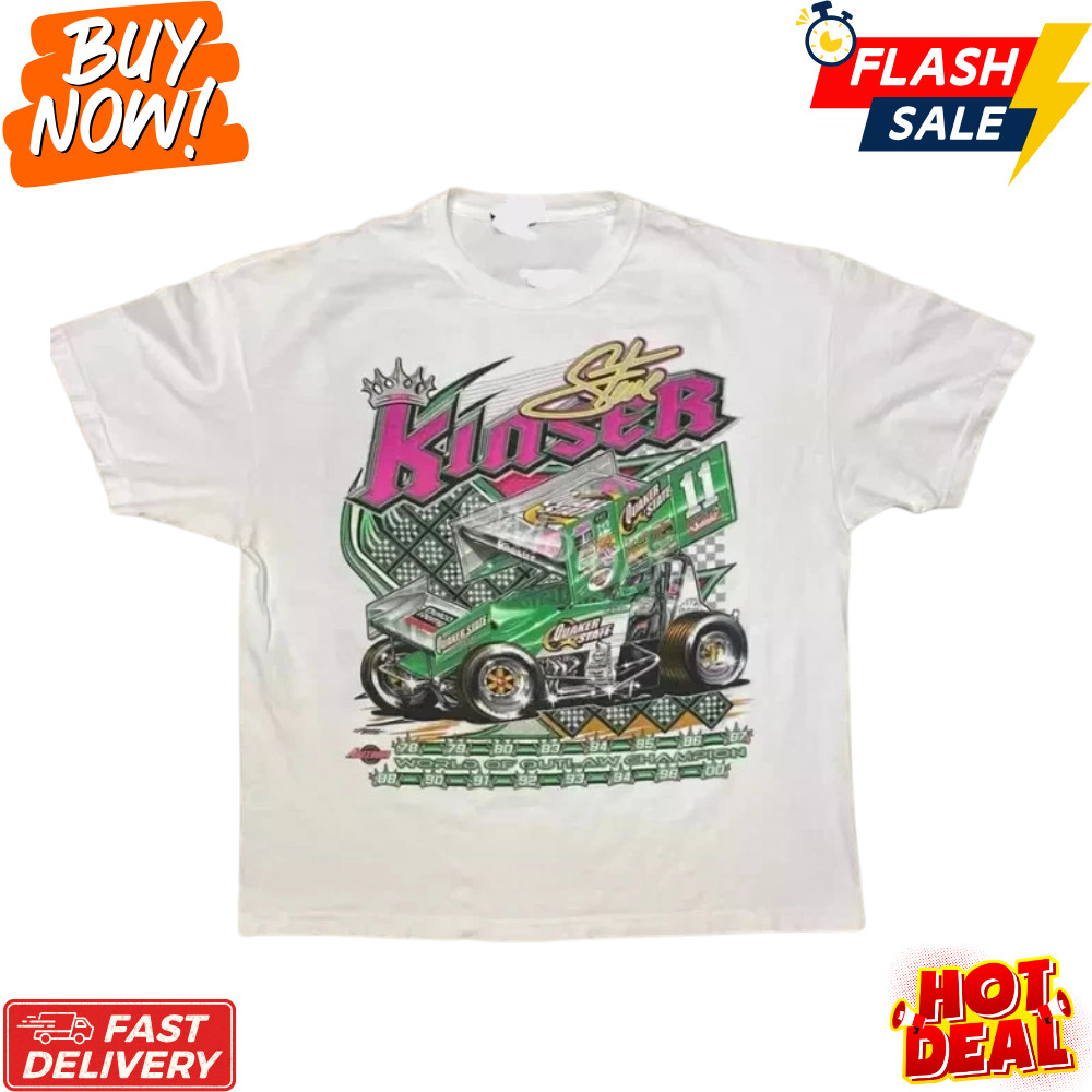 Vintage 2002 Steve Kinser World of Outlaws Inspired Sprint Car Fan T-Shirt S-5XL