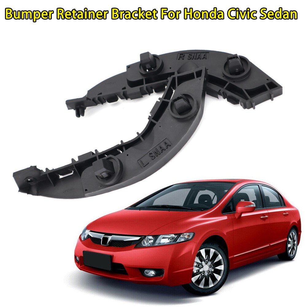 2x Front Bumper Bracket 71193SNAA02 For Honda Civic 4-Door Model Sedan_Car Parts