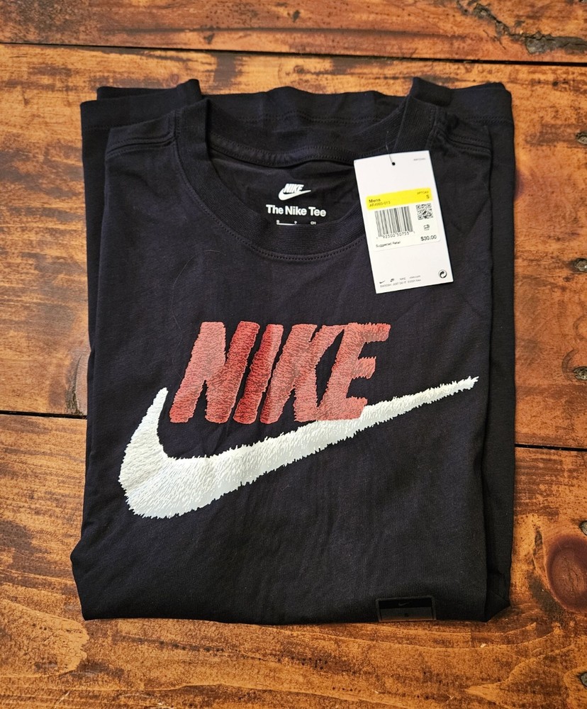 NEW Nike Tee Classic Swoosh Logo Black T-Shirt Men's Size S NWT AR4993-013