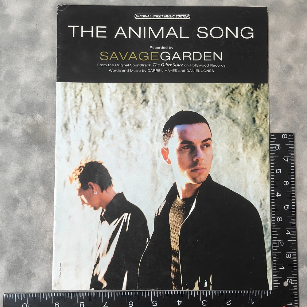 1999 Savage Garden The Animal Song Orig Sheet Music Piano Vocal Guitar PV9925 VG