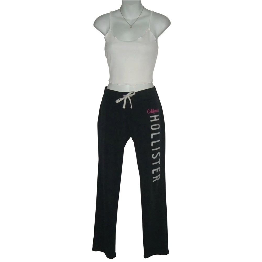 Hollister Sweatpants Vintage y2k Joggers Pink McBling Noughties Trashy Gym 00's