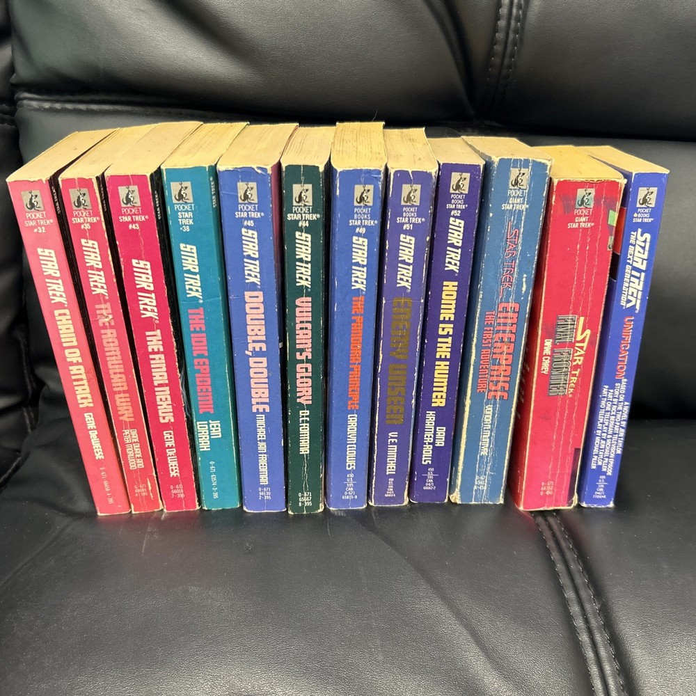Star Trek Pocket Paperback Book lot of 12 Vintage 1990's