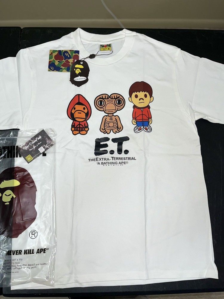 BAPE X E.T. Milo T-Shirt Size Medium