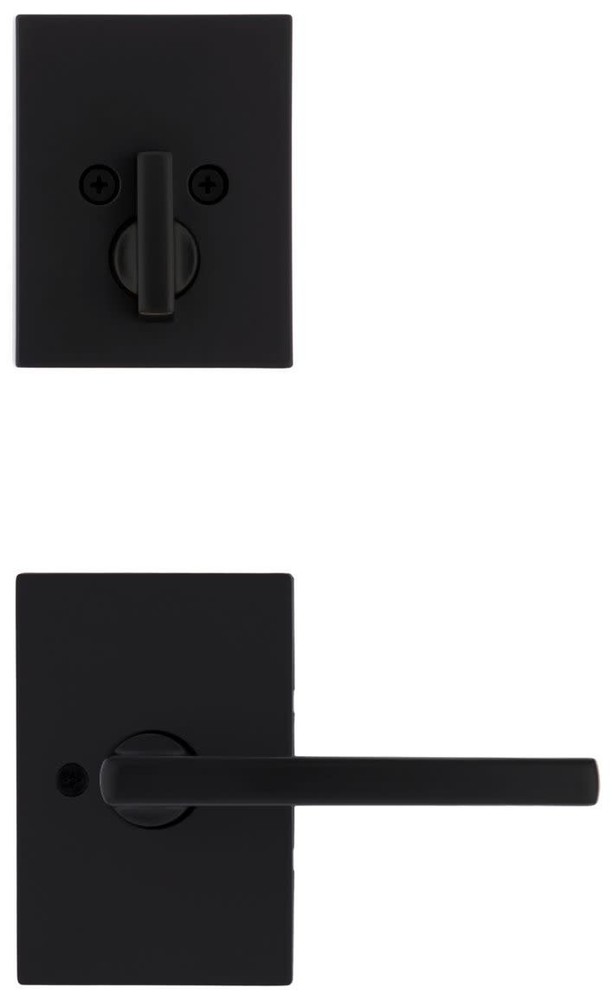 Kwikset 971HFLRCT Halifax Single Cylinder Keyed Entry Handleset - Black