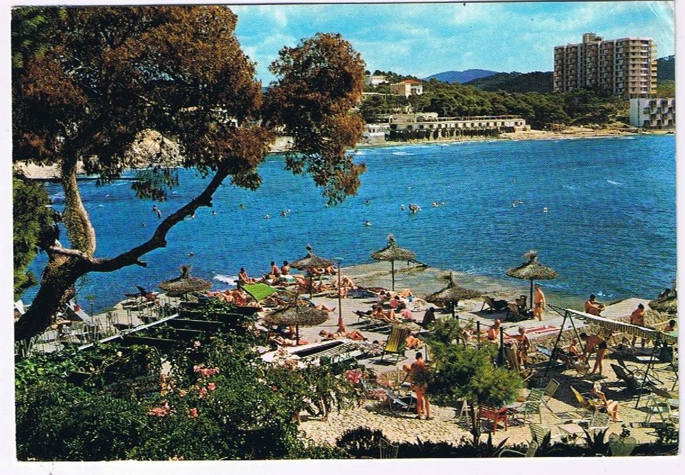 Spain Postcard Mallorca Paguera Playa Beach Strand