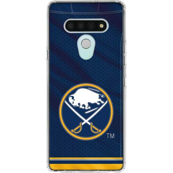 NHL Buffalo Sabres LG Stylo 6 Clear Case - Buffalo Sabres Home Jersey