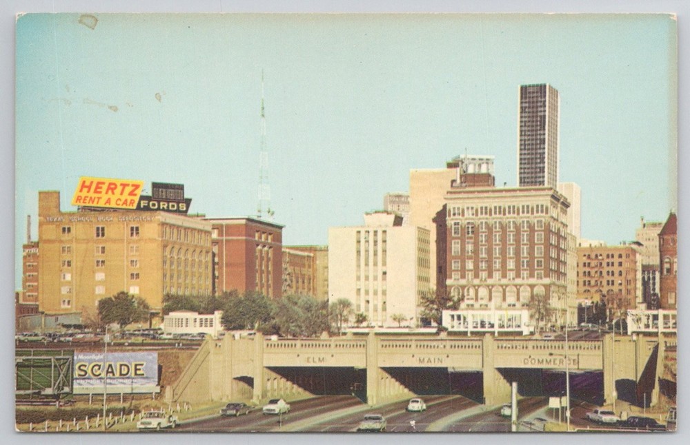 JFK Assassination Site Postcard Texas School Book Depository Dallas Triple