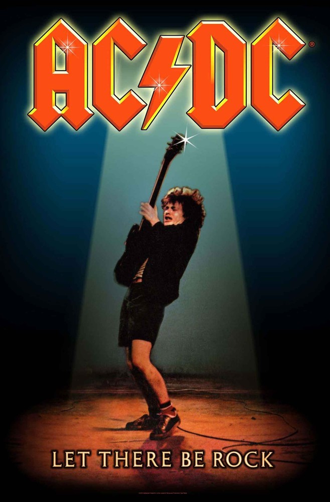 AC/DC Poster Let There Be Rock new Official Textile flag 70cm x 106cm One Size