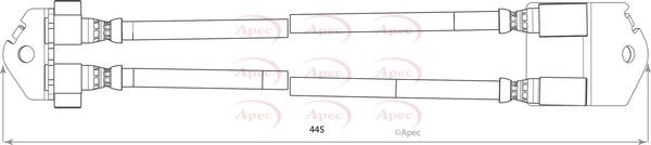 APEC HOS3798 Brake Hose Tube Line Pipe Rear Braking System Fits Ford Transit