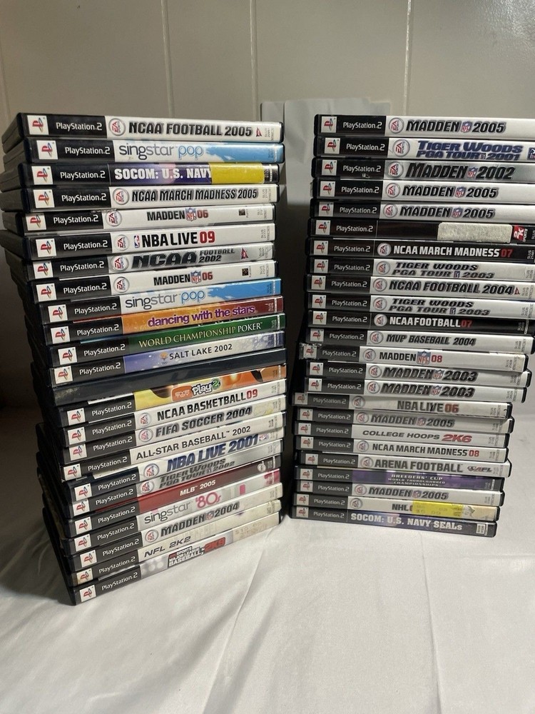 Lot Of 48 Ps2 Games Untested