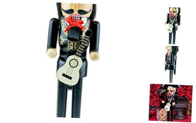 14 Inch Traditional Wooden Nutcracker, Festive Christmas Décor for Mariachi