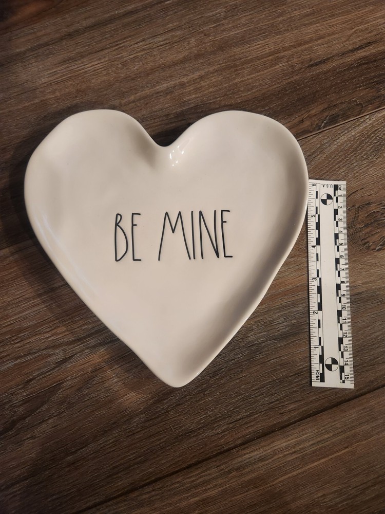 Rae Dunn BE MINE Heart Plate White Artisan Collection by Magenta 8