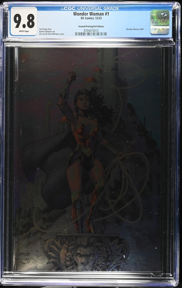 Wonder Woman 1 CGC 9.8 Second Printing/Foil Edition Jim Lee Cover