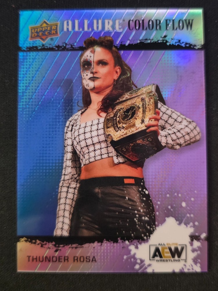 2022 Upper Deck Allure AEW Color Flow Blue Purple /199 Thunder Rosa #R-18