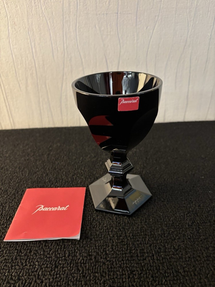 Starck Harcourt Black Imperfect Crystal Wine Glass By Baccarat
