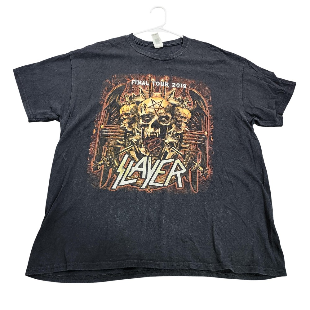 Gildan Shirt Mens XL Black Slayer Final Tour 2019 Graphic Tee Metal Band Concert