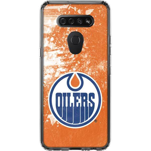 NHL Edmonton Oilers LG K51/Q51 Clear Case - Edmonton Oilers Frozen