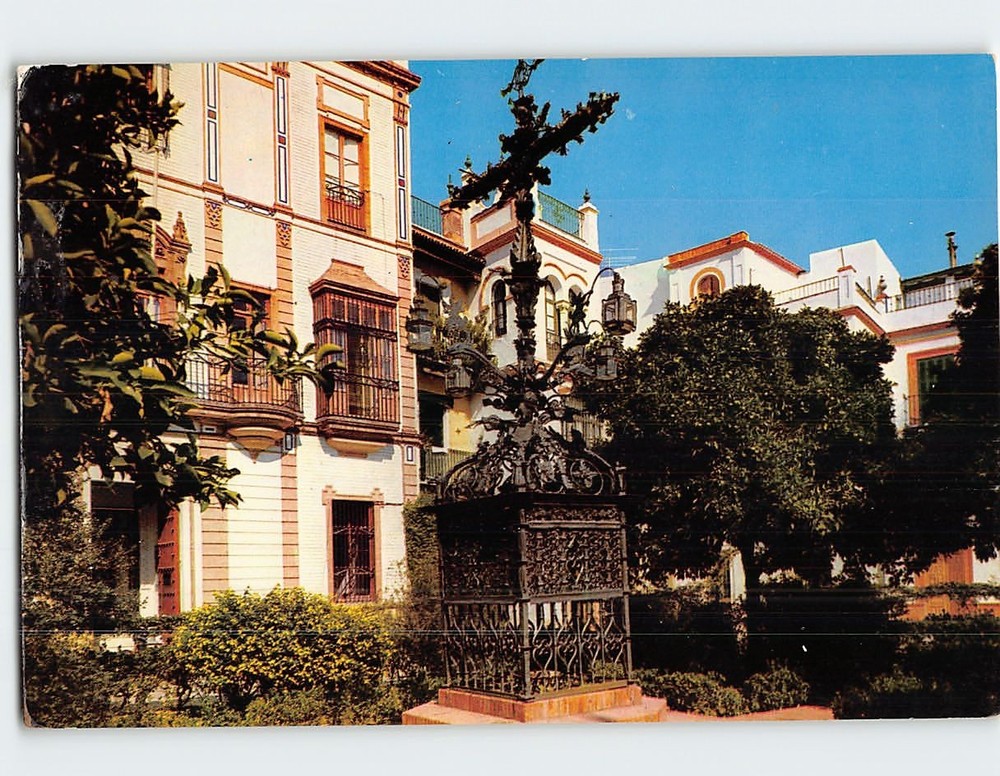 Postcard La Plaza de Santa Cruz Seville Spain