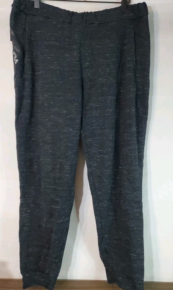 Men's Black Fila Jogger Sweatpants Size Large Pockets