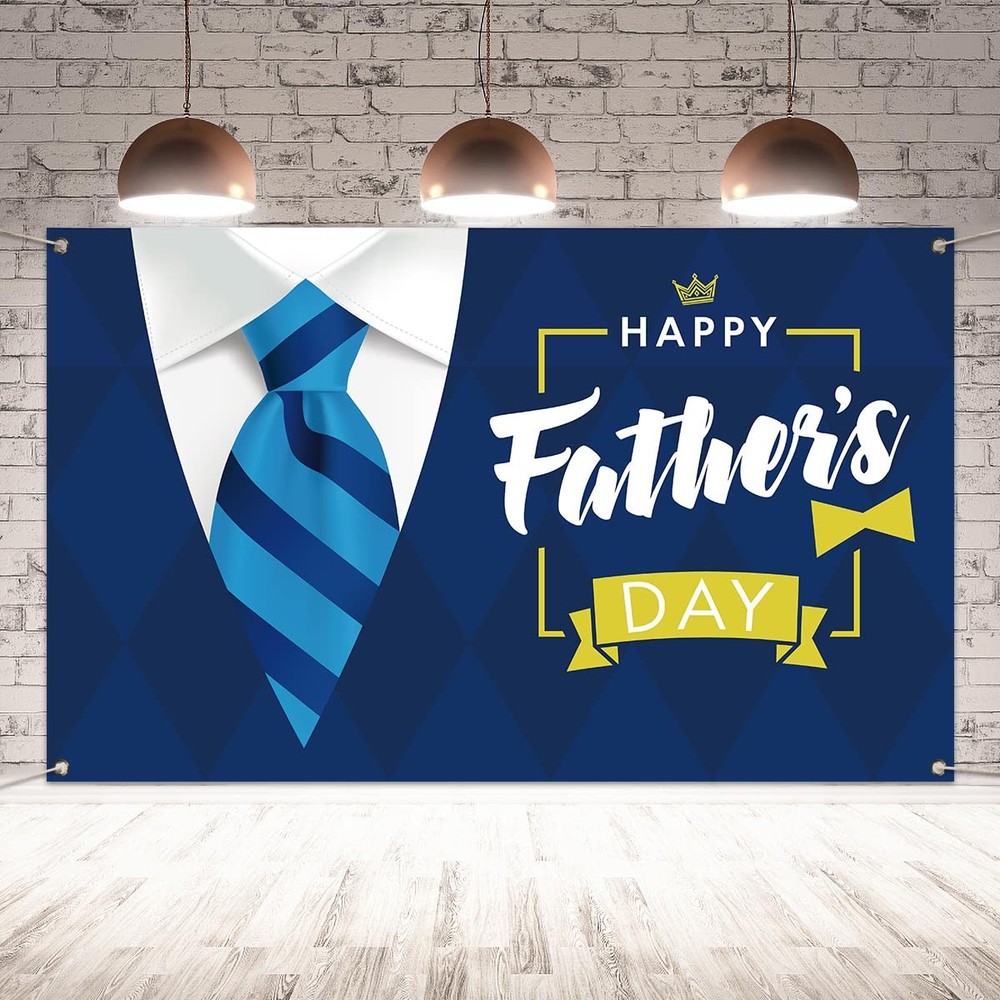 Happy Father'S Day Backdrop Happy Father'S Day Banner Fathers Day Party Decor Fa