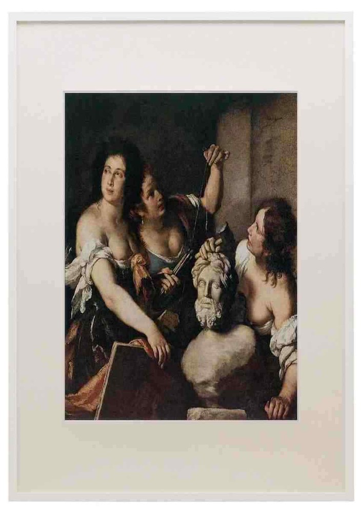 Strozzi Bernardo Allegory Of Arts A3 A4 Framed Print Picture