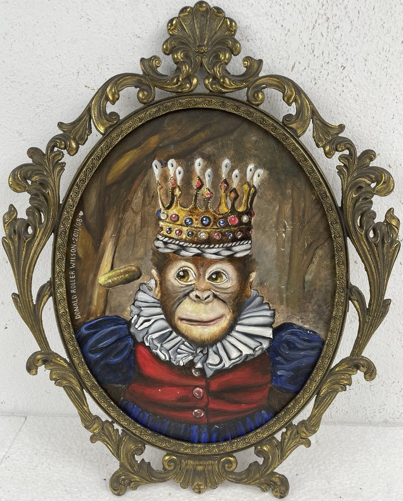 Donald Roller Wilson Oil On Cardboard (Handmade) signed and Framed