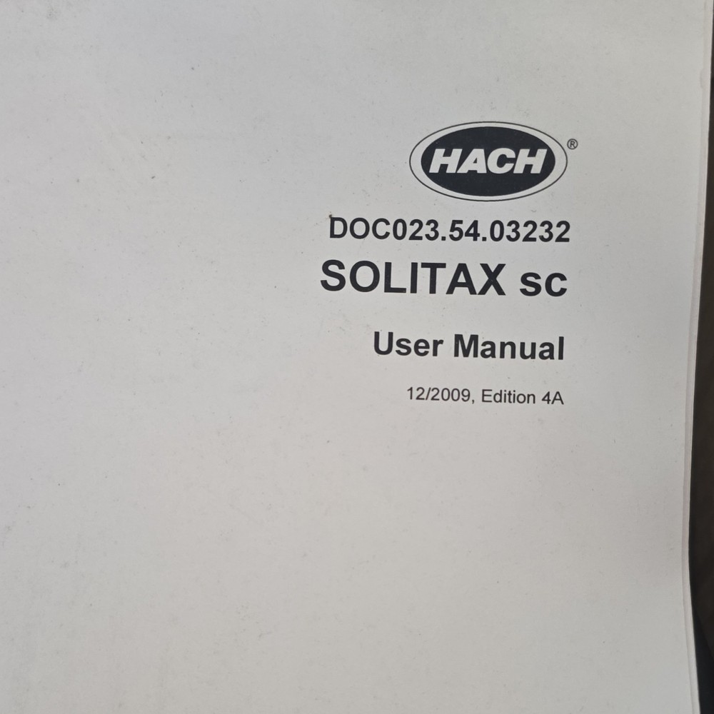 Hach SOLITAX t-line sc Tauchsonde Sensor Probe MPN LXG423.54.10000