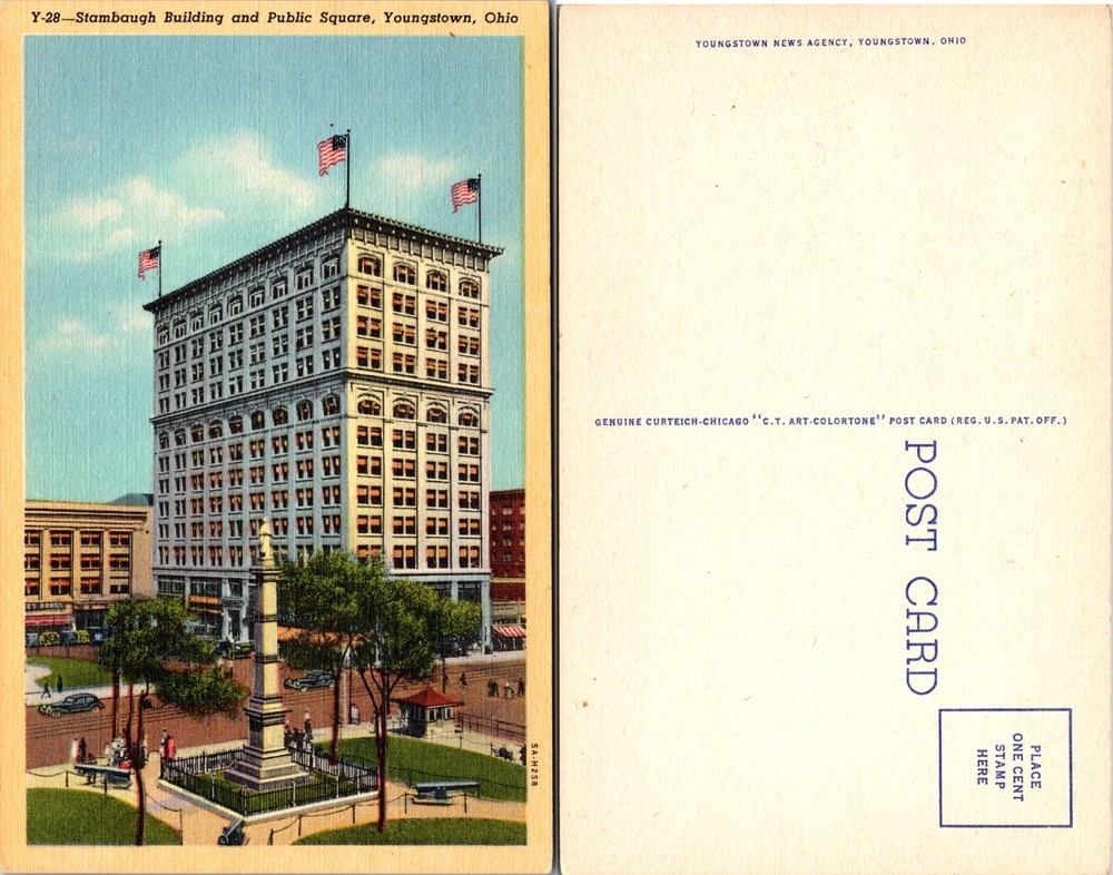 Stambaugh Building Public Square Youngstown Ohio OH Postcard