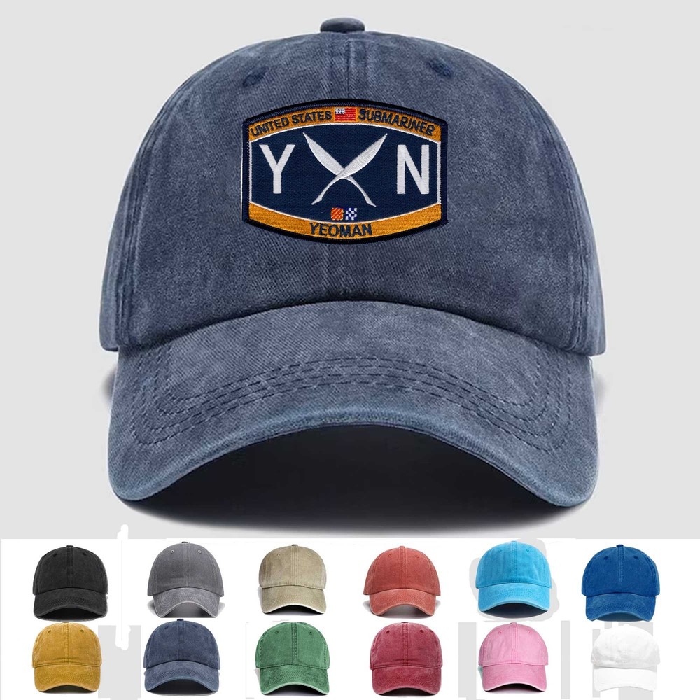 Custom Embroidered Hat Submarine Deck Yeoman Rating, Veteran Cap, Trucker Hat