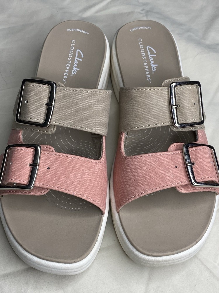 Clarks Womens Cloudsteppers Drift Buckle Strap Slide Sandals Size 6M