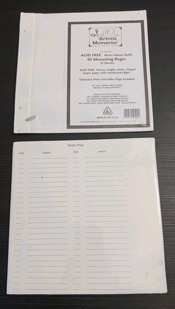 Artistic Memories Acid-Free Post-Bound Scrapbook Refills 2-Pack #10500RF  -image