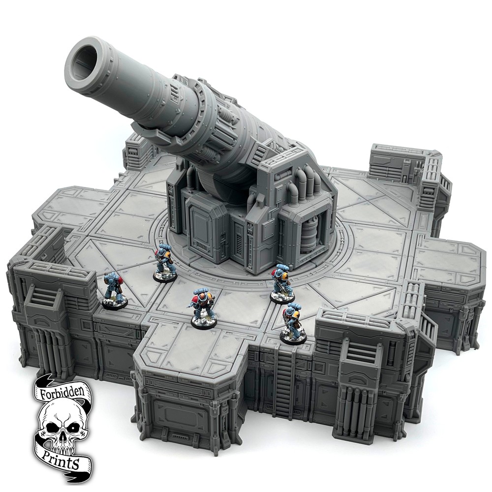 Giant Artillery Cannon Platform Titan Killer BFG 28mm Tabletop Terrain Wargaming