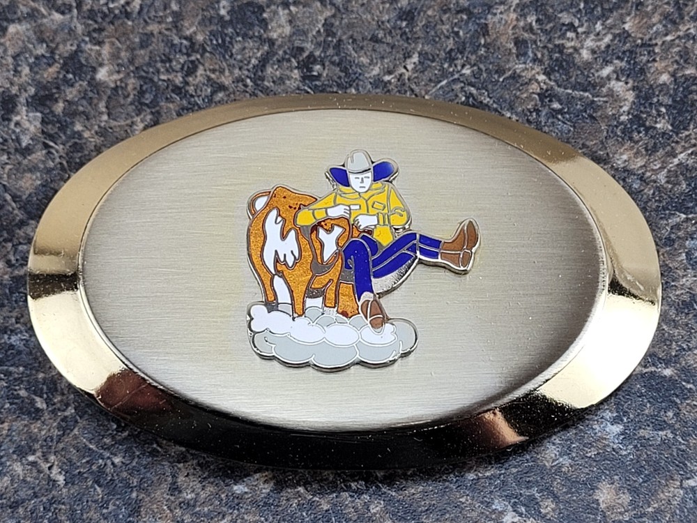 MWG Steer Wrestling Champion Belt Buckle BB3 Western Rodeo Style