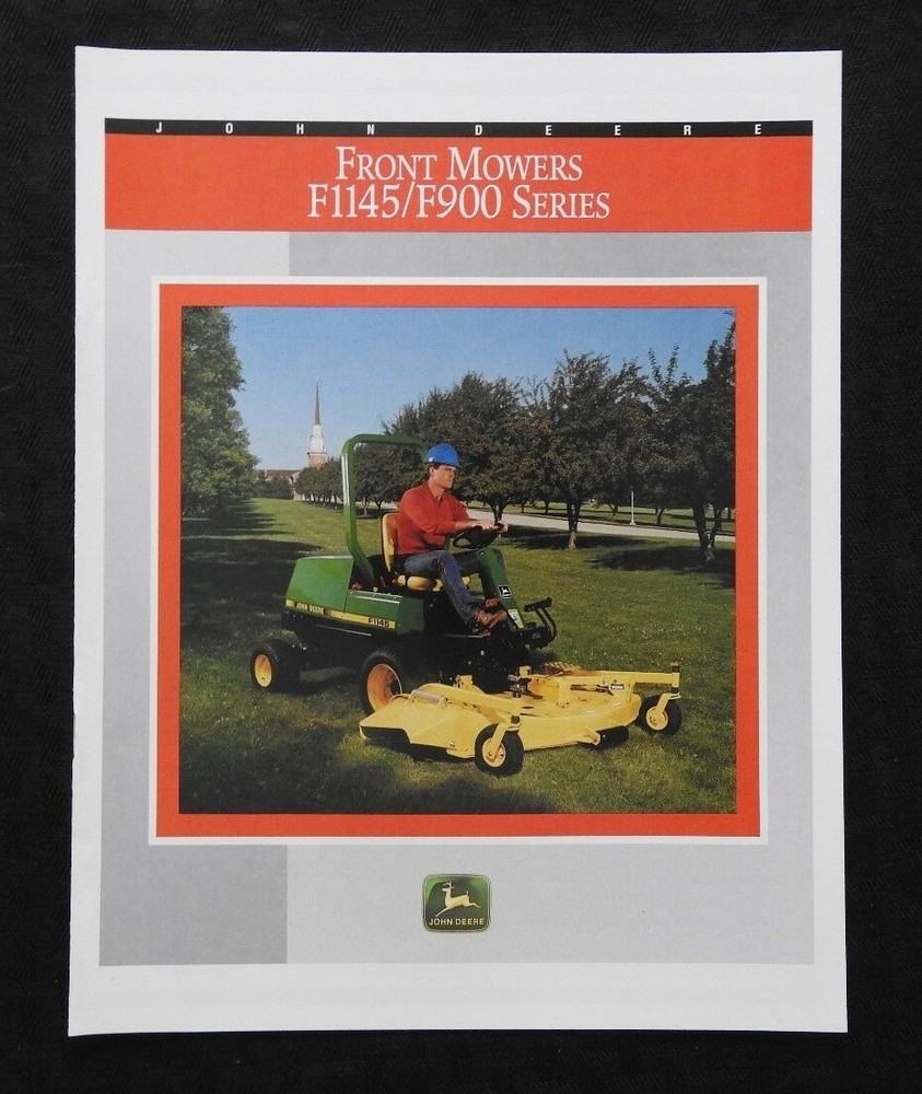 1992 1993 John Deere F911 F925 F932 F935 F1145 Front Mower Sales Brochure Minty