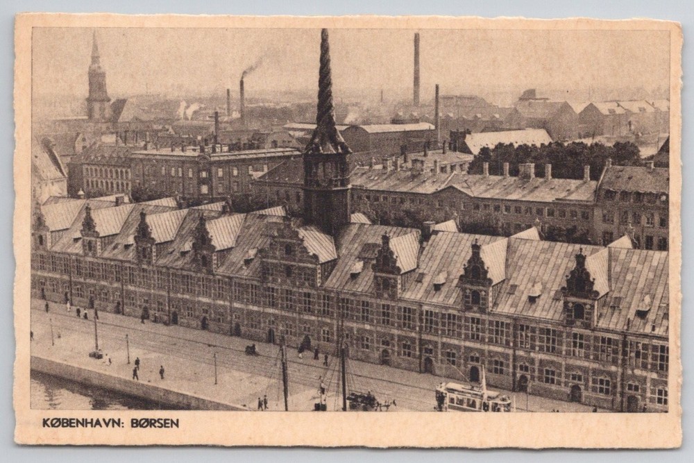 Copenhagen Børsen Old Stock Exchange Denmark Vintage Postcard Carl A. Thejll