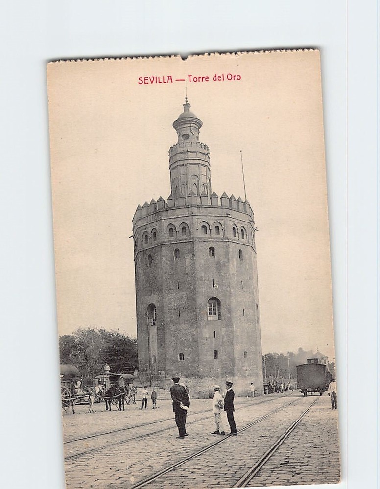Postcard Torre del Oro Seville Spain