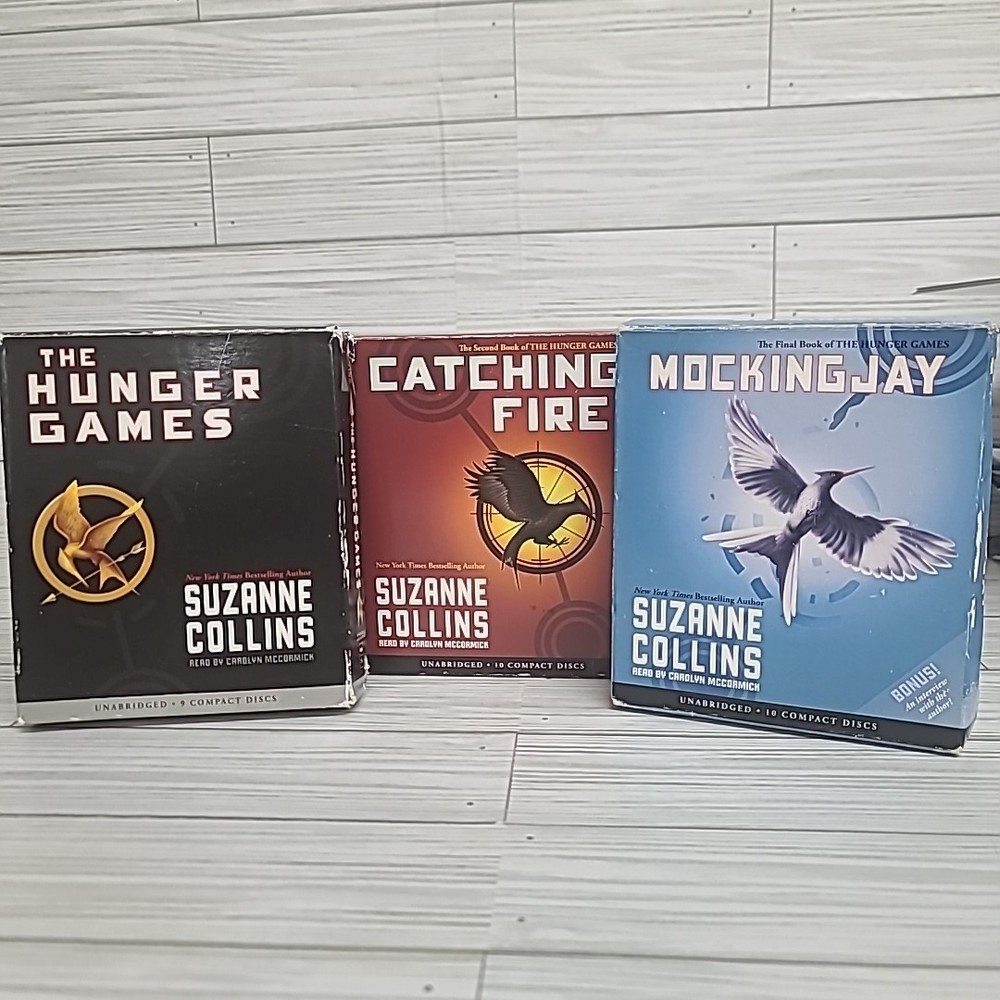 The Hunger Games Trilogy Audiobook CDs, Catching Fire, Mockingjay,  Hunger Games