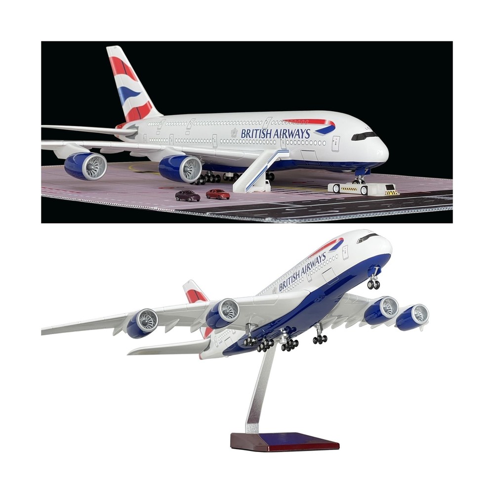 1:160 Scale British Airways A380 Airplane Model 18 Inches Length A380 Airplan...