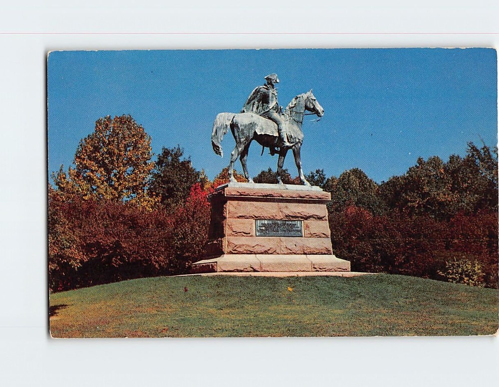 Postcard Major General Anthony Wayne Statue Valley Forge Pennsylvania USA