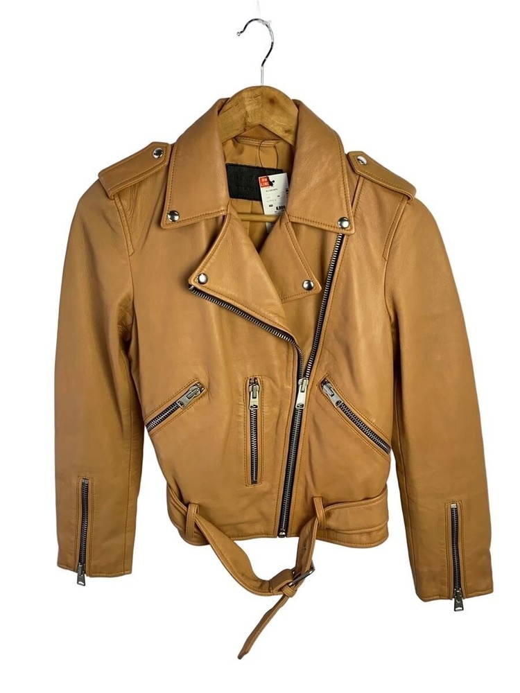 Allsaints Double Riders Jacket/36/Cowhide/Beg/Wl027N// 3473