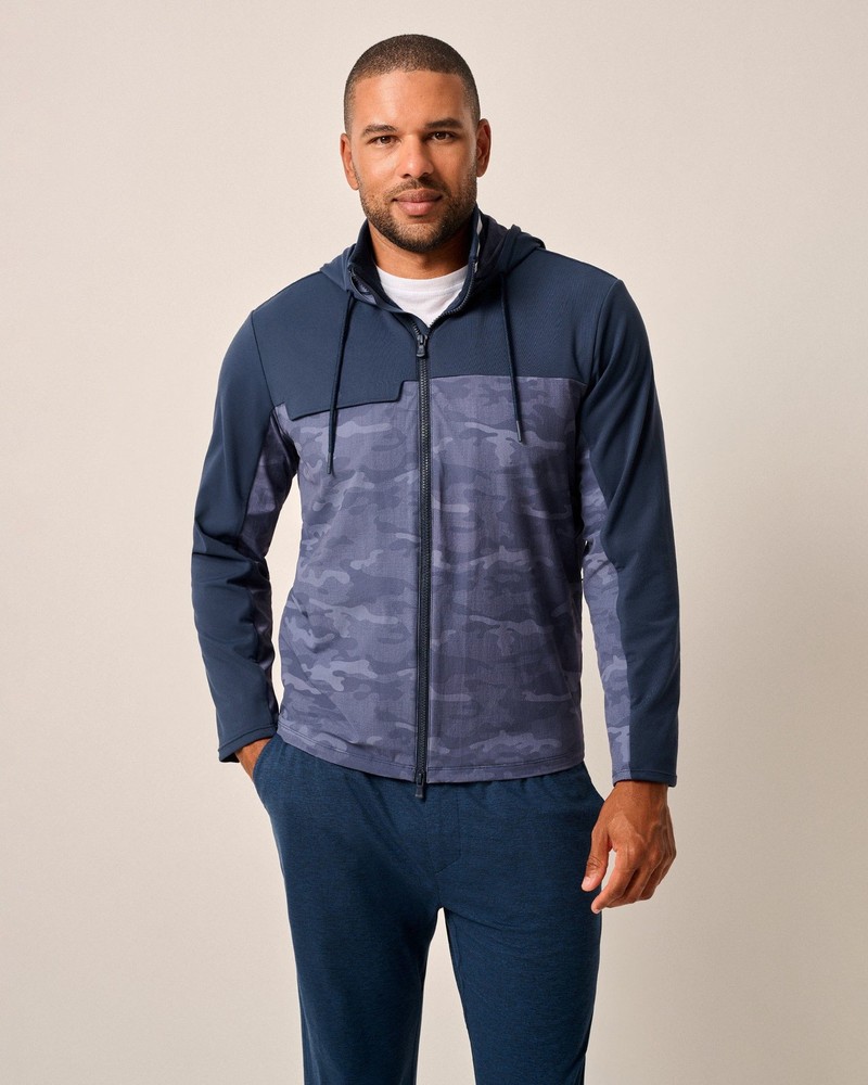 johnnie-O Callahan Performance Camo Jacket Navy Size XL