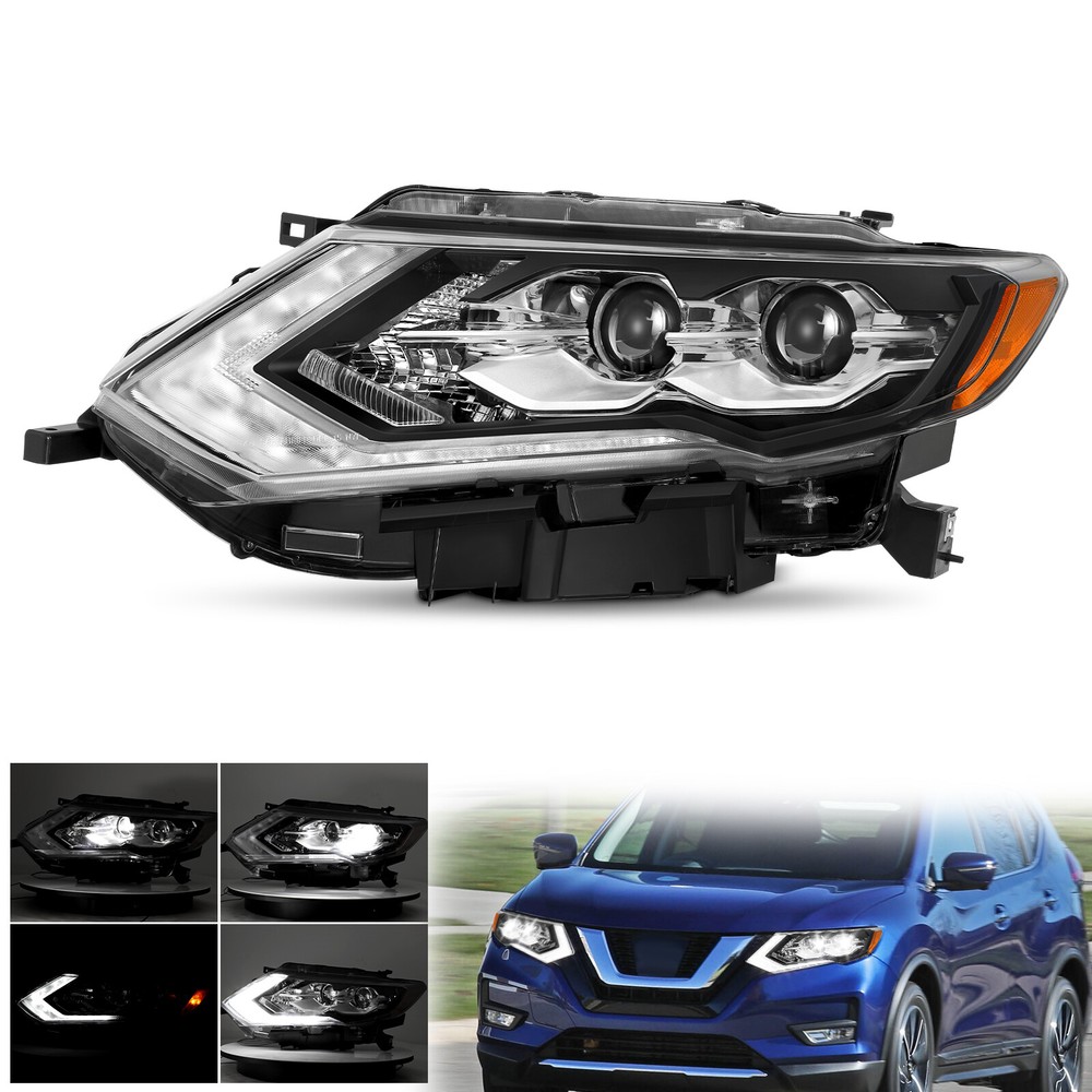 2017-2019 Nissan Rogue Left Driver Side Full LED DRL Projector Headlight