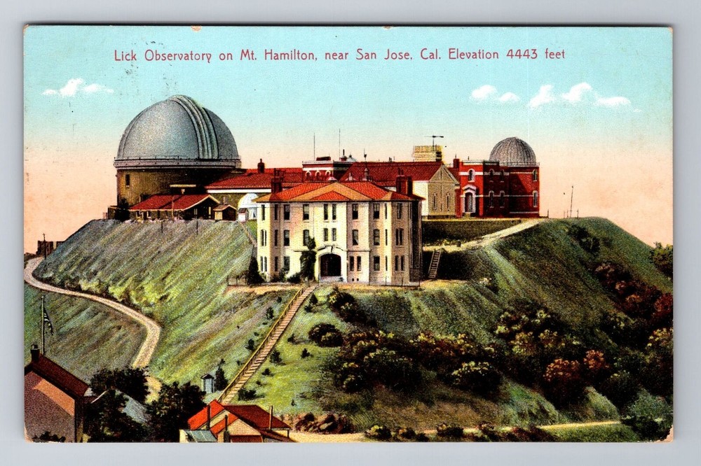 San Jose CA-California, Mt. Hamilton & Lick Observatory Vintage c1908 Postcard