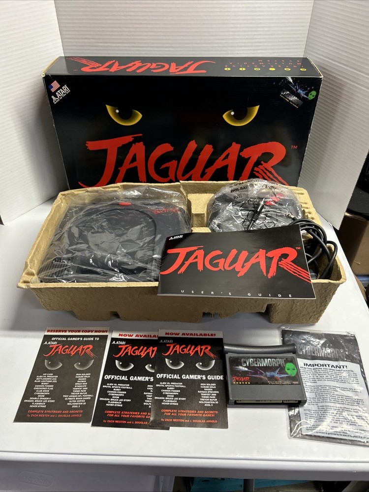 Atari Jaguar Console System Complete in Box w/ Cybermorph CIB Tested