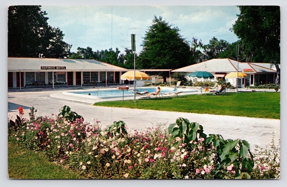 c1950s-Fairways Motel~Hwy 40~Silver Springs Blvd~Ocala Florida FL~VTG Postcard